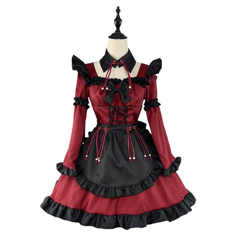 Gothic Red Demon Anime Lolita Dress, Polyester / M Gothic Red Demon Anime Lolita Dress, Polyester / M