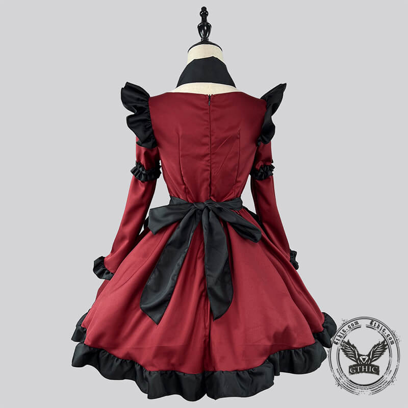 Gothic Red Demon Anime Lolita Dress GTHIC Gothic Red Demon Anime Lolita Dress GTHIC