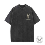 Gothic Rock Hand Fatherhood Vintage Washed T-shirt | Gthic.com
