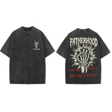 Gothic Rock Hand Fatherhood Vintage Washed T-shirt