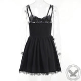 Gothic Rose Embroidered Off Shoulder Dress