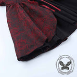 Gothic Rose Jacquard Y2K Lace-Up Slip Dress