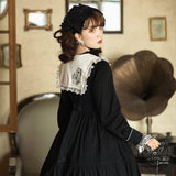 Gothic Ruffle Lace Cotton Lolita Dress | Gthic.com