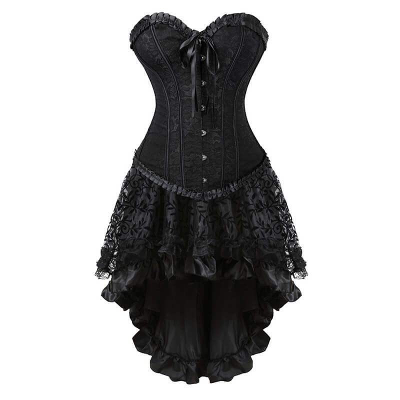Gothic Ruffled Lace-up Corset Dress Suit Gothic Ruffled Lace-up Corset Dress Suit