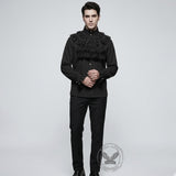 Gothic Ruffled Stand Collar Long-Sleeved Shirt | Gthic.com
