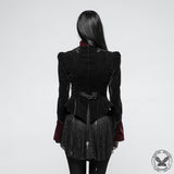 Gothic Scissor-tail Twill Velveteen Jacket