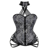 Gothic Side Zipper Halter Top Corset | Gthic.com