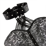 Gothic Side Zipper Halter Top Corset