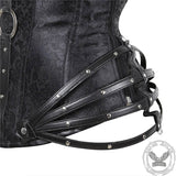 Gothic Side Zipper Halter Top Corset