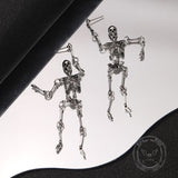 Gothic Skeleton Punk Exaggerated Alloy Drop Earrings