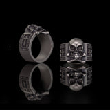 Gothic Skull Bone Cross Sterling Silver Ring | Gthic.com