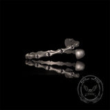 Gothic Skull Bone Sterling Silver Open Bracelet | Gthic.com