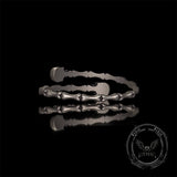 Gothic Skull Bone Sterling Silver Open Bracelet | Gthic.com