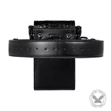 Bolso de cuero con bordado de calavera gótica