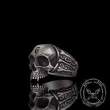 Gothic Skull Head Bone Sterling Silver Ring | Gthic.com