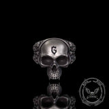 Gothic Skull Head Bone Sterling Silver Ring | Gthic.com