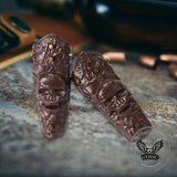 Gothic Skull Head Halloween PU Leather Bracers