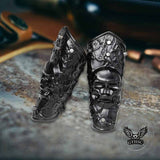 Gothic Skull Head Halloween PU Leather Bracers