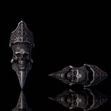 Gothic Skull Patterned Sterling Silver Knuckle Ring | Gthic.com