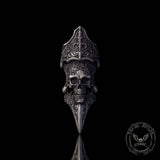 Gothic Skull Patterned Sterling Silver Knuckle Ring | Gthic.com