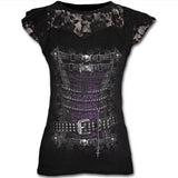 Gothic Skull Print Women’s Long T-shirt | Gthic.com