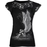 Gothic Skull Print Women’s Long T-shirt | Gthic.com