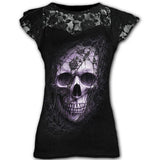 Gothic Skull Print Women’s Long T-shirt | Gthic.com