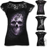 Gothic Skull Print Women’s Long T-shirt | Gthic.com
