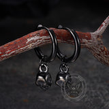 Gothic Skull Stainless Steel Hoop Earrings
