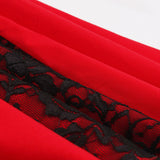 Gothic Solid Color Patchwork Lace Up Dress