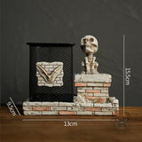 Gothic Spider-Man Skull Resin Vase & Pen Holder