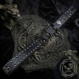 Gothic Spider Shield Y2K Rivet PU Leather Belt