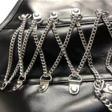 Gothic Steel-Boned Zipper Closure PU Leather Corset