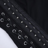 Gothic Street Lace-Up Corset Top Mini Skirt Set