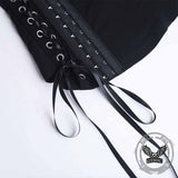 Gothic Street Lace-Up Corset Top Mini Skirt Set