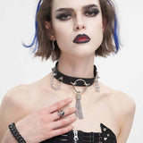Gothic Tassel Chain Rivets Choker Necklace | Gthic.com