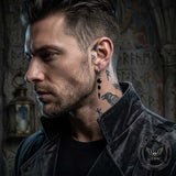 Gothic Teardrop Zircon Spikes Stainless Steel Earrings | Gthic.com