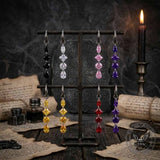 Gothic Teardrop Zircon Stainless Steel Drop Earrings | Gthic.com