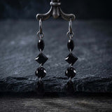 Gothic Teardrop Zircon Stainless Steel Drop Earrings