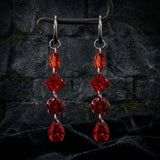 Gothic Teardrop Zircon Stainless Steel Drop Earrings