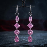 Gothic Teardrop Zircon Stainless Steel Drop Earrings