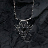 Gothic Thorn Double Heart Alloy Pendant