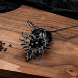 Gothic Thorn Double Heart Alloy Pendant