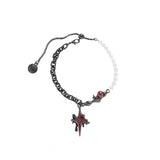Gothic Thorns Four-Pointed Star Alloy Bracelet | Gthic.com