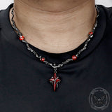 Gothic Thorns Four-Pointed Star Alloy Necklace