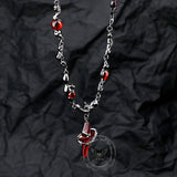 Gothic Thorns Four-Pointed Star Alloy Necklace