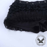 Gothic Tiered Lace Ruffle Cake Skirt Shorts