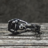 Gothic Tribute Gem Stainless Steel Skull Ring