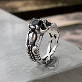 Gothic Tribute Gem Sterling Silver Skull Ring | Gthic.com