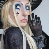 Gothic Vampire Coffin Stainless Steel Cross Ring